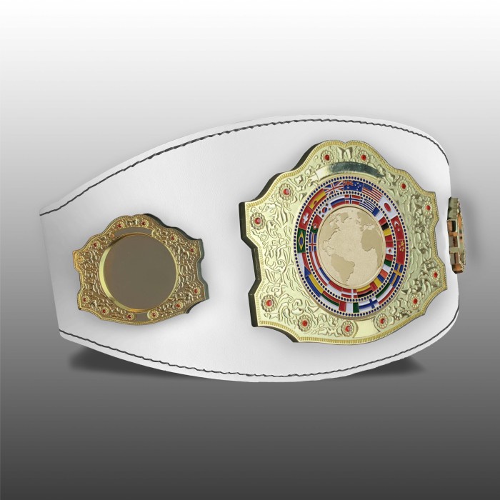 GOLD CHAMPIONSHIP BELT - XXLMIDI/G/FLAG/G - AVAILABLE IN 4 LEATHER COLOURS